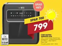 Punkt1 CHEF MATTEO AIRFRYER OVN tilbud