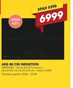 Punkt1 AEG 80 CM INDUKTION tilbud