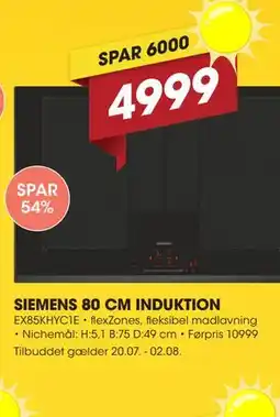 Punkt1 SIEMENS 80 CM INDUKTION tilbud