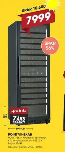 Punkt1 POINT VINSKAB tilbud