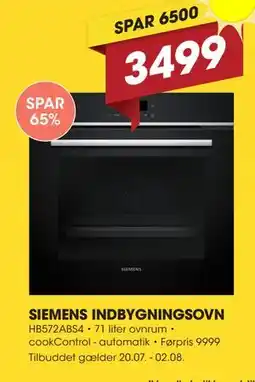 Punkt1 SIEMENS INDBYGNINGSOVN tilbud