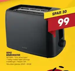 Punkt1 SENZ BRØDRISTER tilbud