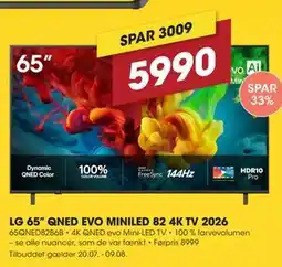 Punkt1 LG 65– QNED EVO MINILED 82 4K TV 2026 tilbud