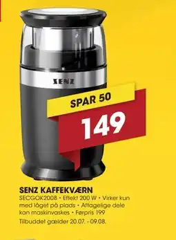 Punkt1 SENZ KAFFEKVÆRN tilbud