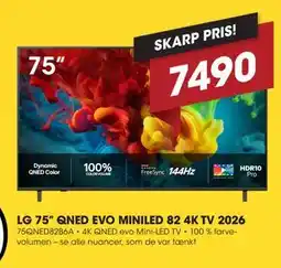 Punkt1 LG 75– QNED EVO MINILED 82 4K TV 2026 tilbud