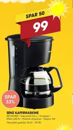 Punkt1 SENZ KAFFEMASKINE tilbud