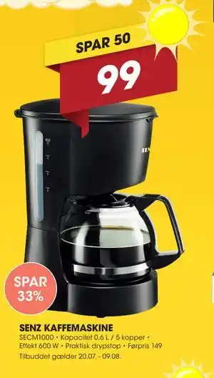 Punkt1 SENZ KAFFEMASKINE tilbud