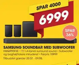 Punkt1 SAMSUNG SOUNDBAR MED SUBWOOFER tilbud