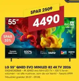 Punkt1 LG 55– QNED EVO MINILED 82 4K TV 2026 tilbud