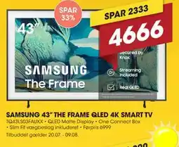 Punkt1 SAMSUNG 43” THE FRAME QLED 4K SMART TV tilbud