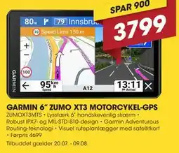 Punkt1 GARMIN 6” ZUMO XT3 MOTORCYKEL-GPS tilbud