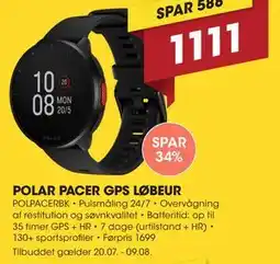 Punkt1 POLAR PACER GPS LØBEUR tilbud