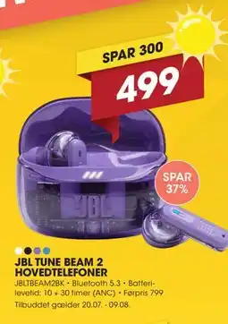Punkt1 JBL TUNE BEAM 2 HOVEDTELEFONER tilbud