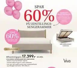 SENG VIVA NORDIC SENGERAMME MED OPBEVARING tilbud