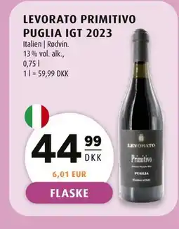 Scandinavian Park LEVORATO PRIMITIVO PUGLIA IGT 2023 tilbud