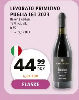 Scandinavian Park LEVORATO PRIMITIVO PUGLIA IGT 2023 tilbud