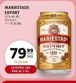 Scandinavian Park MARIESTADS EXPORT tilbud