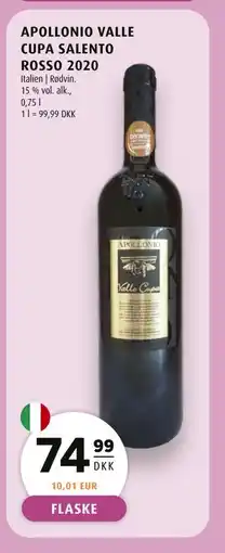 Scandinavian Park APOLLONIO VALLE CUPA SALENTO ROSSO 2020 tilbud