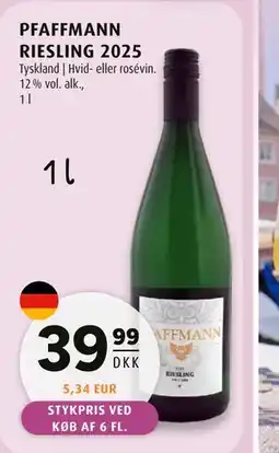 Scandinavian Park PFAFFMANN RIESLING 2025 tilbud