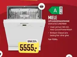 Skousen MIELE OPVASKEMASMKINE G5632SCUNERBW tilbud