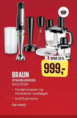 Skousen BRAUN STAVBLENDER 0X22111291 tilbud