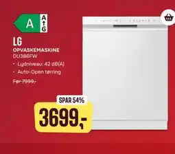 Skousen LG OPVASKEMASKINE DU386FW tilbud