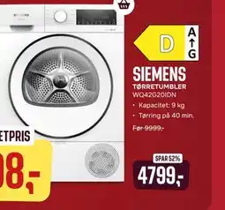 Skousen SIEMENS TØRRETUMBLER WQ42G20IDN tilbud