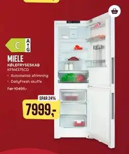 Skousen MIELE KØLEFRYSESKAB KFN4375CD tilbud