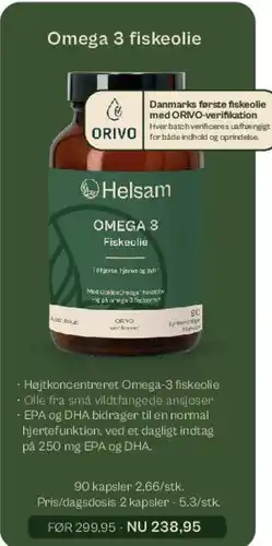 Helsam Omega 3 fiskeolie tilbud