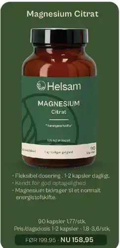 Helsam Magnesium Citrat tilbud