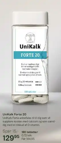 Helsam UniKalk Forte 20 tilbud