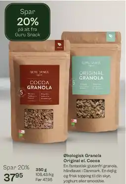 Helsam Økologisk Granola (Original el. Cocoa) tilbud