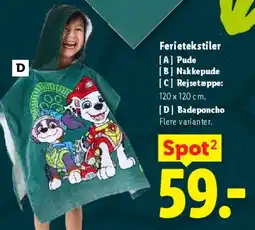 Lidl Ferietekstiler (pude, nakkepude, rejsetæppe) tilbud