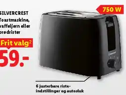 Lidl SILVERCREST Brødrister (og toast/vaffeljern tilbud) tilbud