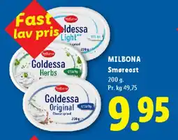 Lidl Goldessa smøreost (Milbona) tilbud