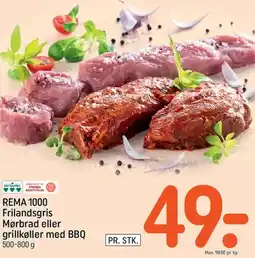 REMA 1000 Frilandsgris Mørbrad eller grillkøller med BBQ tilbud