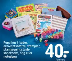 REMA 1000 Penalhus i læder og aktivitetsæt tilbud