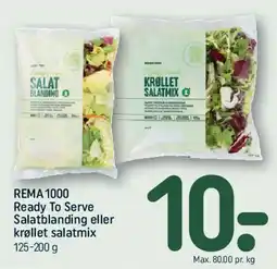 REMA 1000 Ready To Serve salatblanding / krøllet salatmix tilbud