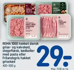 REMA 1000 REMA1000 hakket dansk grise- og kalvekød tilbud