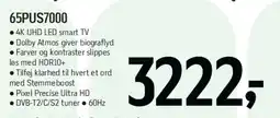 Føtex PHILIPS 65 4K UHD LED Smart TV (65PUS7000) tilbud