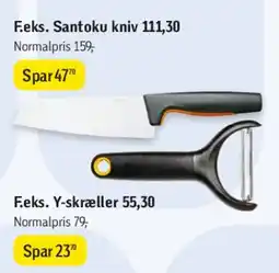 Føtex Santoku kniv Y-skræller tilbud