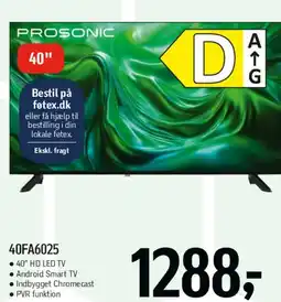 Føtex PROSONIC 40 HD LED TV (40FA6025) tilbud