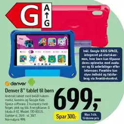 Føtex Denver 8 tablet til børn tilbud
