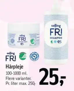 Føtex FRi hårpleje tilbud