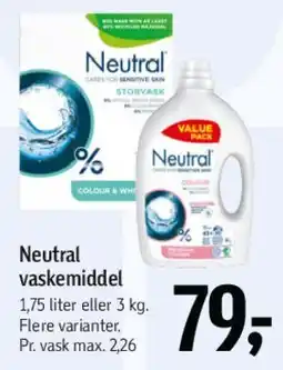 Føtex Neutral vaskemiddel tilbud