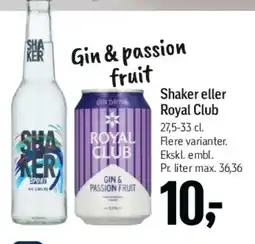 Føtex Gin & passion fruit (Shaker / Royal Club) tilbud