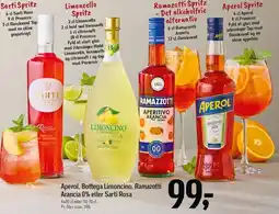 Føtex Aperol, Bottega Limoncino, Ramazzotti Arancia 0% eller Sarti Rosa (stor promo) tilbud