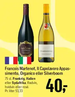 Føtex Francois Martenot / Il Capolavoro / Silverboom (vin) tilbud