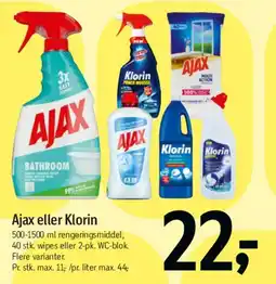 Føtex Ajax eller Klorin tilbud