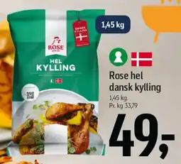 Føtex Rose hel dansk kylling tilbud